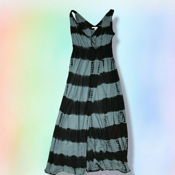 ROMEO AND JULIET COUTURE Maxi Dress Tie and dye Small Dark Blue & Black - Picture 3 of 8